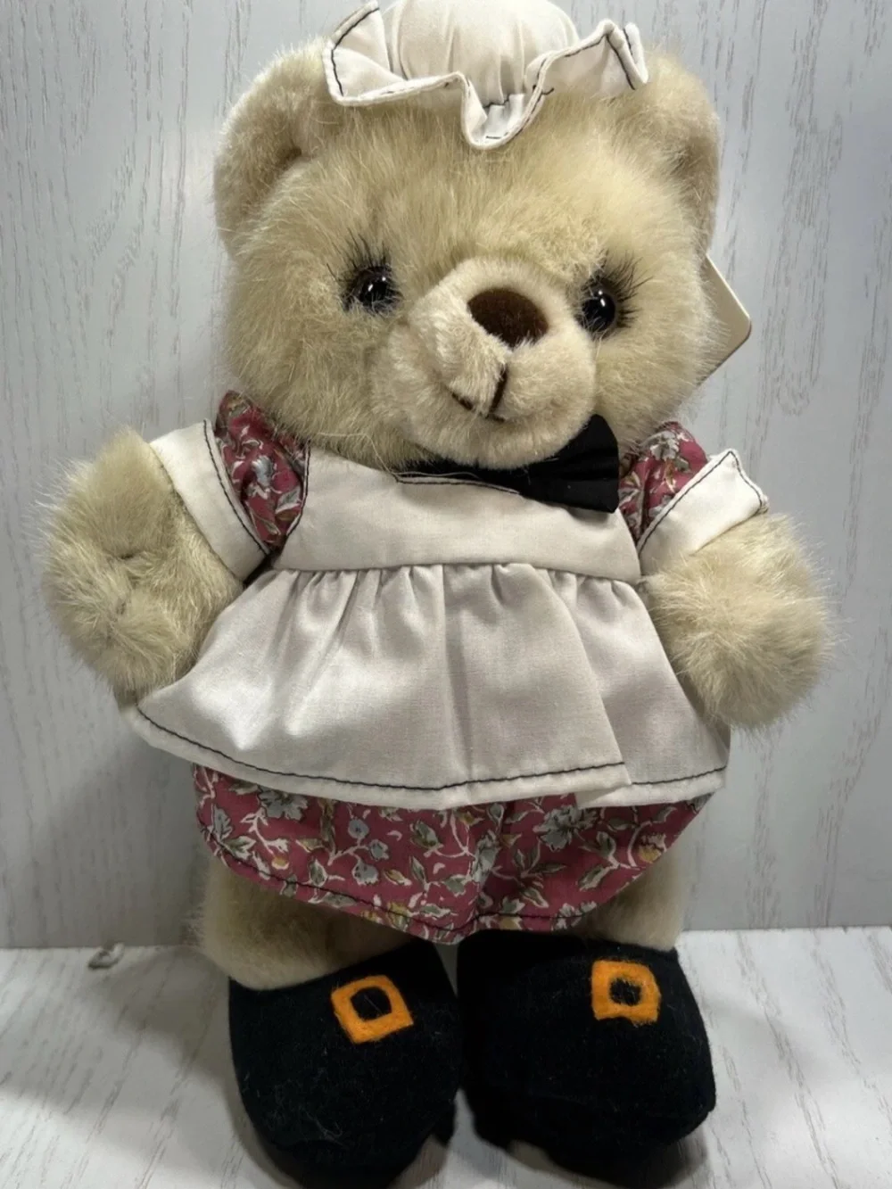 Vintage RUSS Teddy Bear Dressed In Colonial Clothes Korea November Bear 11”